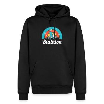 Biathlon - Sweat à capuche Premium bio Homme - noir - Devant - Nico (187cm)