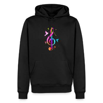 Fagott musique musicien fagottiste cadeau - Sweat à capuche Premium bio Homme - noir - Devant - Nico (187cm)