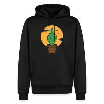 Cactus Stinking Finger - Men’s Premium Organic Hoodie - black - Front - Nico (187cm)
