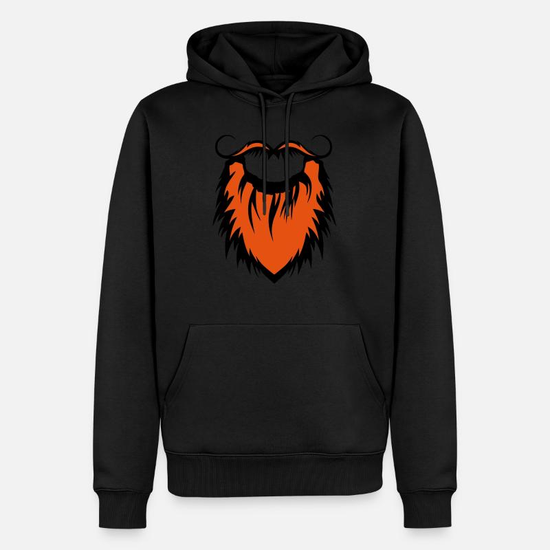 Bart und Schnurrbart 20122 - Männer Premium Bio Hoodie - Schwarz