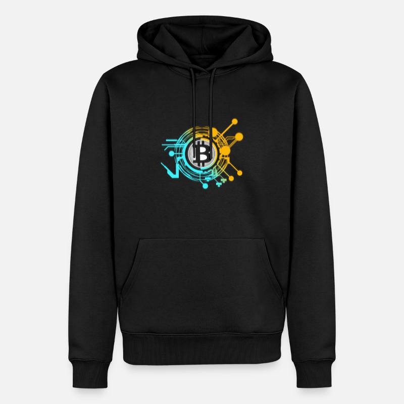 Bitcoin - Männer Premium Bio Hoodie - Schwarz