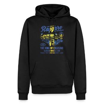 Raggare Roi de croisière Suède - Sweat à capuche Premium bio Homme - noir - Devant - Nico (187cm)