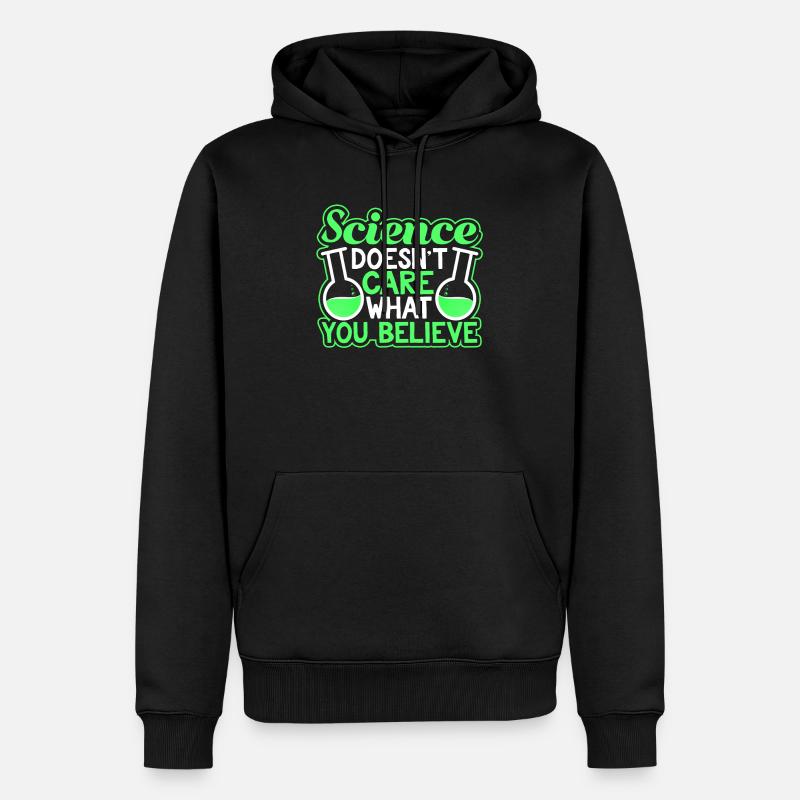 Science - Männer Premium Bio Hoodie - Schwarz