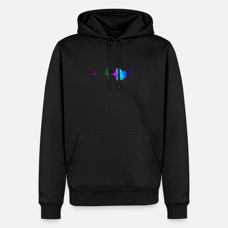 Siamesischer Kampffisch - Männer Premium Bio Hoodie - Schwarz