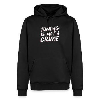 Le réglage n'est pas un crime - le réglage dit un cadeau - Sweat à capuche Premium bio Homme - noir - Devant - Nico (187cm)
