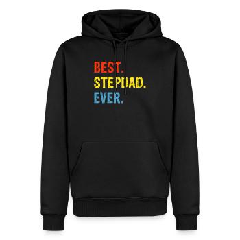 Best Stepdad Ever Bonus Dad Gift Fathers Day - Men’s Premium Organic Hoodie - black - Front - Nico (187cm)