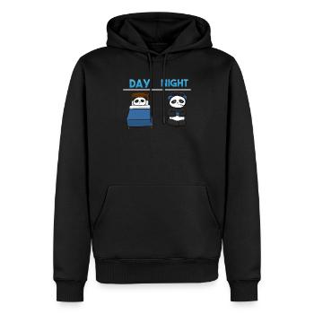 Day Night Gaming Panda Gamer Fun Kid Kinder - Männer Premium Bio Hoodie - Schwarz - Vorne - Nico (187cm)