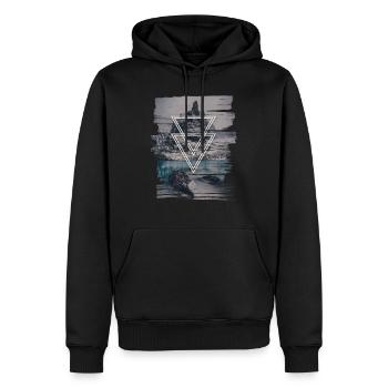 Dreiecke & Berge - Sweat à capuche Premium bio Homme - noir - Devant - Nico (187cm)