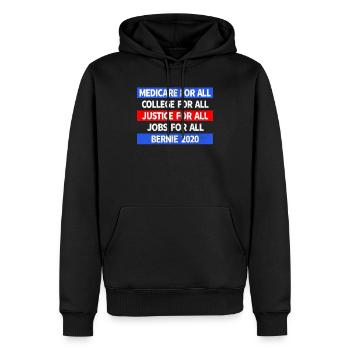 Medicare College Justice Jobs für alle Bernie - Männer Premium Bio Hoodie - Schwarz - Vorne - Nico (187cm)