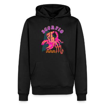 Scorpion Horoscope Signe du zodiaque Cadeau - Sweat à capuche Premium bio Homme - noir - Devant - Nico (187cm)