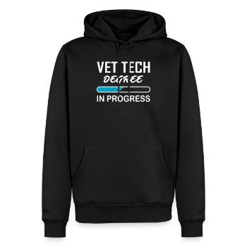 Vet Tech Degree In Progress Geschenk für Tierarzt - Männer Premium Bio Hoodie - Schwarz - Vorne - Nico (187cm)