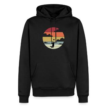 Volleyball drôle hommes femmes garçons idée cadeau - Sweat à capuche Premium bio Homme - noir - Devant - Nico (187cm)