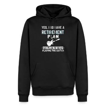 Gitarre Gitarrist Renter Rente Opa Papa Geschenk - Männer Premium Bio Hoodie - Schwarz - Vorne - Nico (187cm)