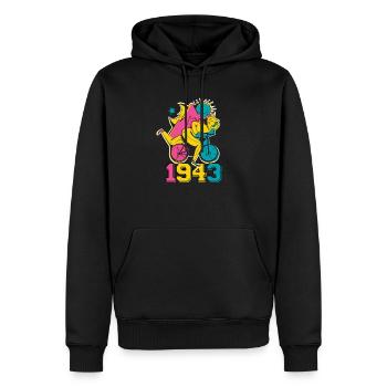 Bicycleday LSD Acid 1943 Albert Hofman cadeau - Sweat à capuche Premium bio Homme - noir - Devant - Nico (187cm)