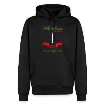Rente Oboe Oboist Musiker Papa Opa Rentner Shirt - Männer Premium Bio Hoodie - Schwarz - Vorne - Nico (187cm)