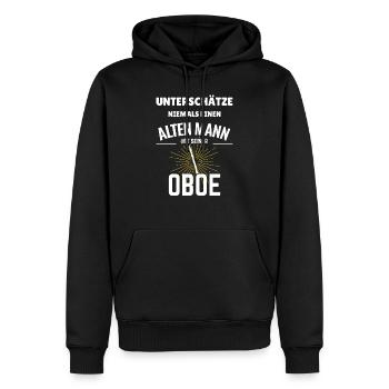 Rente Rentner Oboist Oboenspieler Oboe Musiker - Männer Premium Bio Hoodie - Schwarz - Vorne - Nico (187cm)