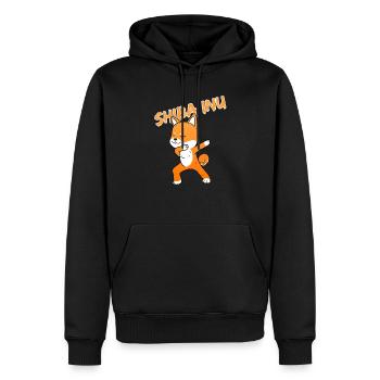 Cadeau Shiba Inu Uni Dog Dance tamponné Move I - Sweat à capuche Premium bio Homme - noir - Devant - Nico (187cm)