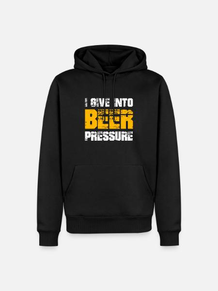 I give the beer pressure - Men’s Premium Organic Hoodie - black