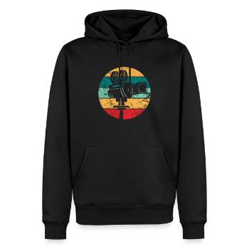 Cadeau de caméraman - Sweat à capuche Premium bio Homme - noir - Devant - Nico (187cm)