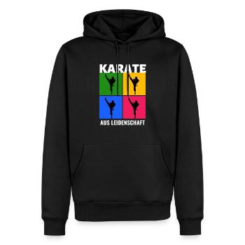 Karate Shirt Geschenkidee Karate-Kämpfer Trainer - Männer Premium Bio Hoodie - Schwarz - Vorne - Nico (187cm)