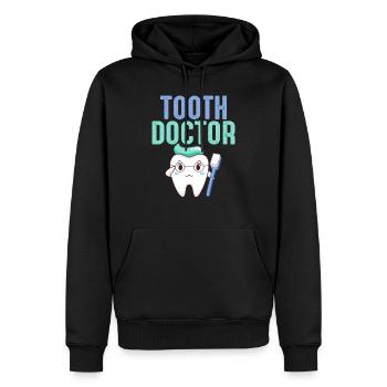 Cadeau de dentiste dentiste - Sweat à capuche Premium bio Homme - noir - Devant - Nico (187cm)