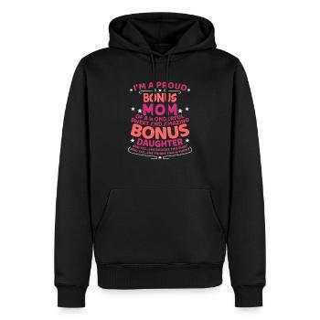 Bonus Mom Stiefmutter Stiefmama Bonus Mama - Männer Premium Bio Hoodie - Schwarz - Vorne - Nico (187cm)