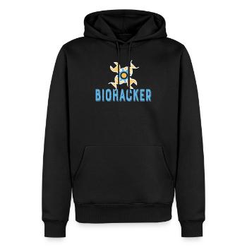 Biohacker-Wissenschaftler-Wissenschafts-Liebhaber-Geschenk - Männer Premium Bio Hoodie - Schwarz - Vorne - Nico (187cm)