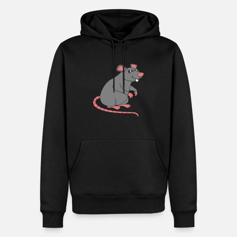 Ratte - Männer Premium Bio Hoodie - Schwarz