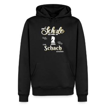 Schach T-Shirt Tolle Geschenkidee für Kinder - Männer Premium Bio Hoodie - Schwarz - Vorne - Nico (187cm)