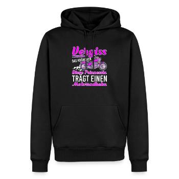 Diese Prinzessin Trägt Einen Motorradhelm Bikerin - Männer Premium Bio Hoodie - Schwarz - Vorne - Nico (187cm)