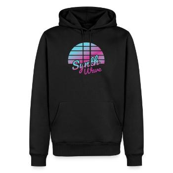 Synth Wave Musikliebhaber - Männer Premium Bio Hoodie - Schwarz - Vorne - Nico (187cm)