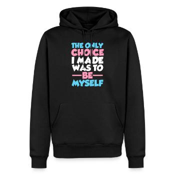 Le seul choix que j'ai fait était d'être moi-même LGBTQ Prid - Sweat à capuche Premium bio Homme - noir - Devant - Nico (187cm)