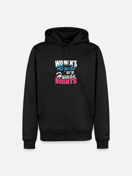 Women's rights are a gift of human rights - Men’s Premium Organic Hoodie - black