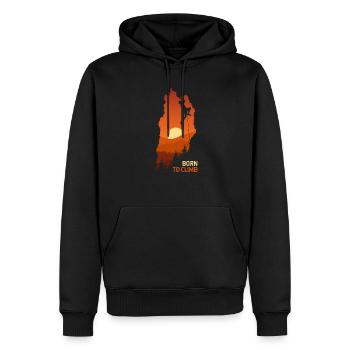 Born To Climb Bouldering Climbing Sport Free Climbing - Men’s Premium Organic Hoodie - black - Front - Nico (187cm)