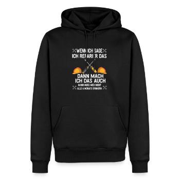 Geschenk für vergessliche Heimwerker Handwerker - Männer Premium Bio Hoodie - Schwarz - Vorne - Nico (187cm)