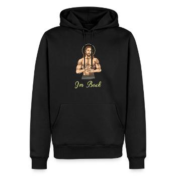 Jesus I'm Back Easter Gift Christian - Männer Premium Bio Hoodie - Schwarz - Vorne - Nico (187cm)