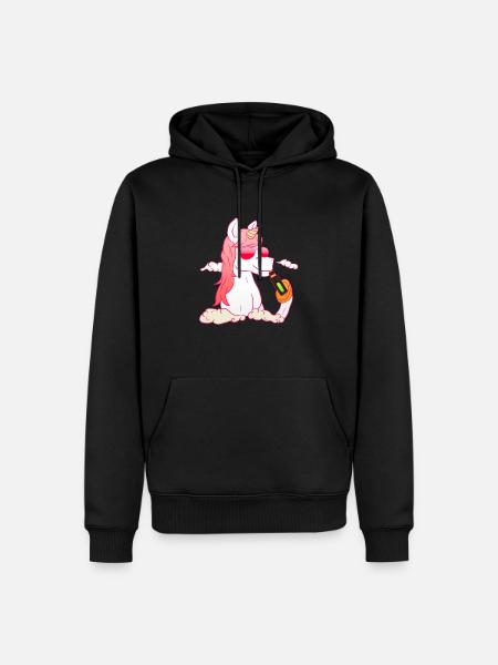 Licorne vaping - Sweat à capuche Premium bio Homme - noir