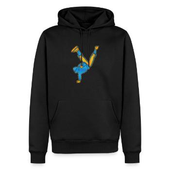 Breakdance - Männer Premium Bio Hoodie - Schwarz - Vorne - Nico (187cm)