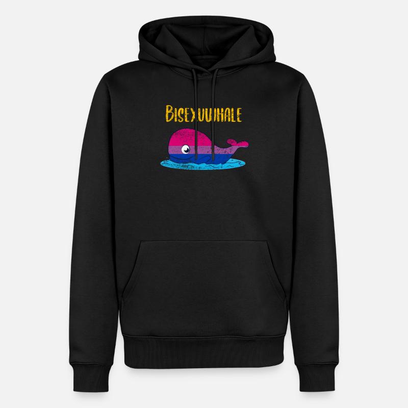 Bisexuwhale Bisexual Bisexual Funny Bisexual - Sweat à capuche Premium bio Homme - noir