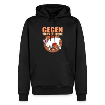 Gegen Tierversuche Abschaffen Tierschützer - Männer Premium Bio Hoodie - Schwarz - Vorne - Nico (187cm)