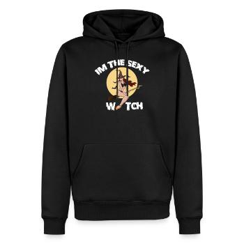 Im The Sexy Witch Ich bin ein sexy Hexe Besen Mond - Männer Premium Bio Hoodie - Schwarz - Vorne - Nico (187cm)