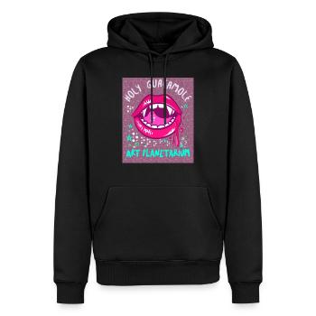 Holy avocado lover funny saying - Men’s Premium Organic Hoodie - black - Front - Nico (187cm)