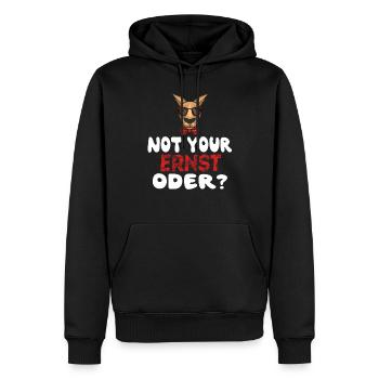 Not Your Ernst Oder? - Männer Premium Bio Hoodie - Schwarz - Vorne - Nico (187cm)