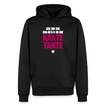 Damen Kante Tante Sauf Spruch Party Familien Humor - Männer Premium Bio Hoodie - Schwarz - Vorne - Nico (187cm)