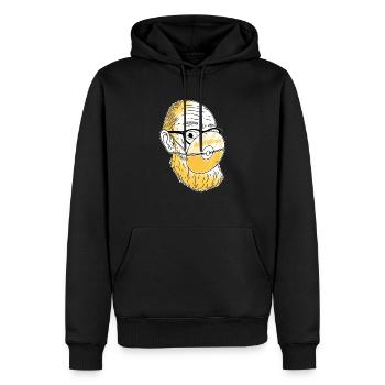 Anti-Coronavirus - Männer Premium Bio Hoodie - Schwarz - Vorne - Nico (187cm)