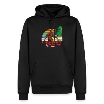 Cadeau drôle de golf de disque d'amant de Sasquatch | Bigfoot Dis - Sweat à capuche Premium bio Homme - noir - Devant - Nico (187cm)