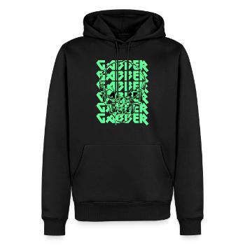 Gabber Gabba Hard-Tekk Schranz Techno Rave Raver - Männer Premium Bio Hoodie - Schwarz - Vorne - Nico (187cm)