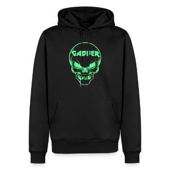 Gabber Gabba Hard-Tekk Schranz Techno Rave - Männer Premium Bio Hoodie - Schwarz - Vorne - Nico (187cm)