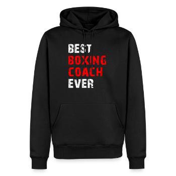 bester Boxtrainer aller Zeiten - Männer Premium Bio Hoodie - Schwarz - Vorne - Nico (187cm)