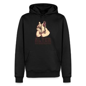 Alter Katastrophe Französische Bulldogge Frenchie - Männer Premium Bio Hoodie - Schwarz - Vorne - Nico (187cm)